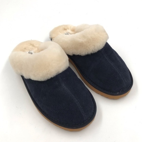 The Vermont Country Store Navy Leather Upper with Australian Shearling Size 10 - Picture 10 of 10